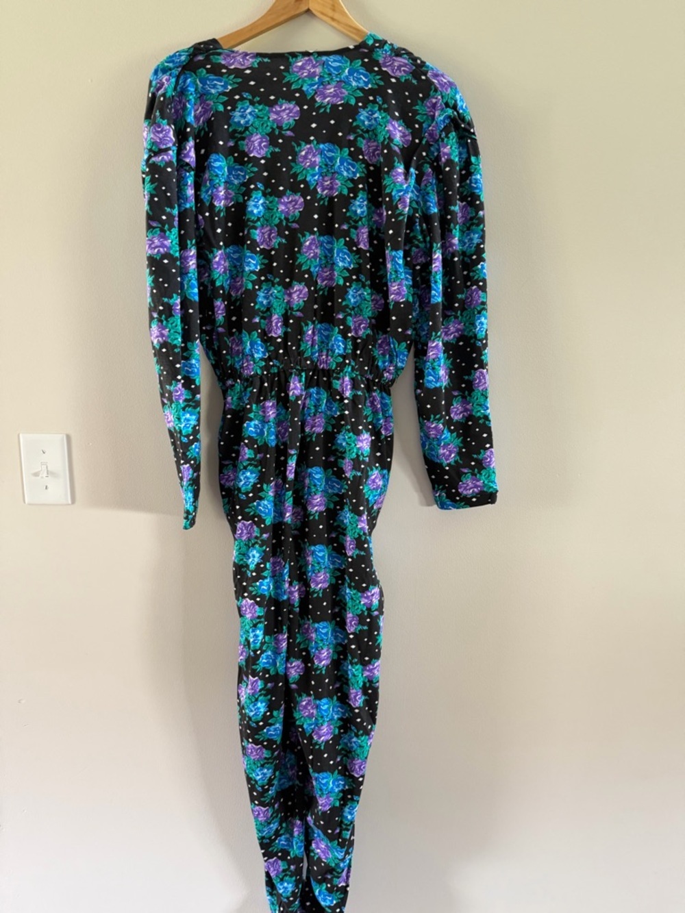 vintage floral jumpsuit 80s Halloween Mooncraft w/pockets Size medium - Picture 2 of 12
